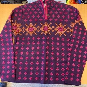 Neve Annika 100% wool sweater. Beautiful, rich purple color! Size XL